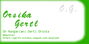 orsika gertl business card
